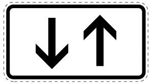 1 pièce de panneau de signalisation 20-70 cm F-Verk-1000-31