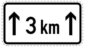 1 pièce de panneau de signalisation 2-15 cm F-Verk-1001-31