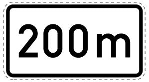 1 pièce de panneau de signalisation 2-15 cm F-Verk-1004-32