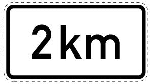 1 pièce de panneau de signalisation 2-15 cm F-Verk-1004-35