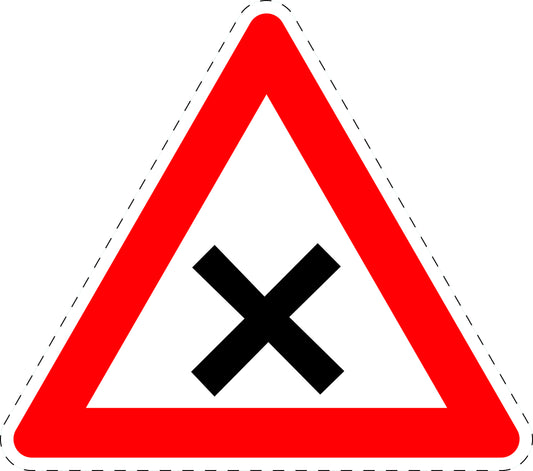 1 pièce  panneau de signalisation "Intersection avec priorité à droite" 2-15 cm F-Verk-102