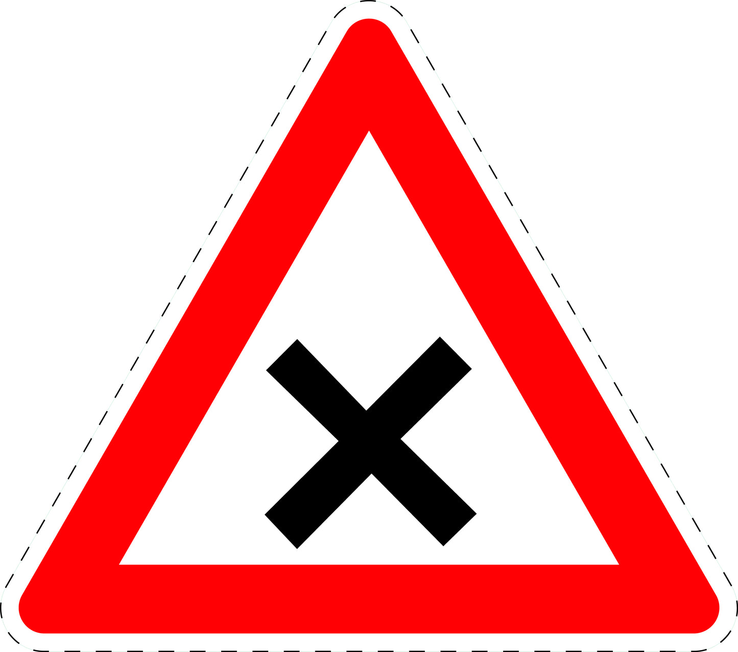 1 pièce  panneau de signalisation "Intersection avec priorité à droite" 20-70 cm F-Verk-102