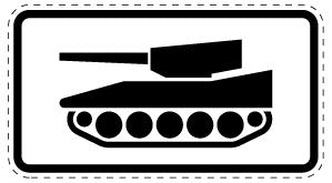 1 pièce de panneau de signalisation 2-15 cm F-Verk-1049-12
