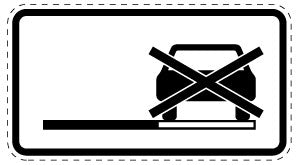 1 pièce de panneau de signalisation 2-15 cm F-Verk-1052-37