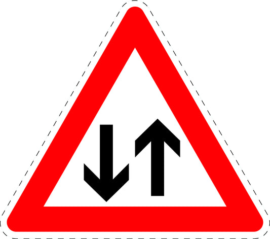 1 pièce panneau de signalisation "Circulation en sens inverse" 2-15 cm F-Verk-125
