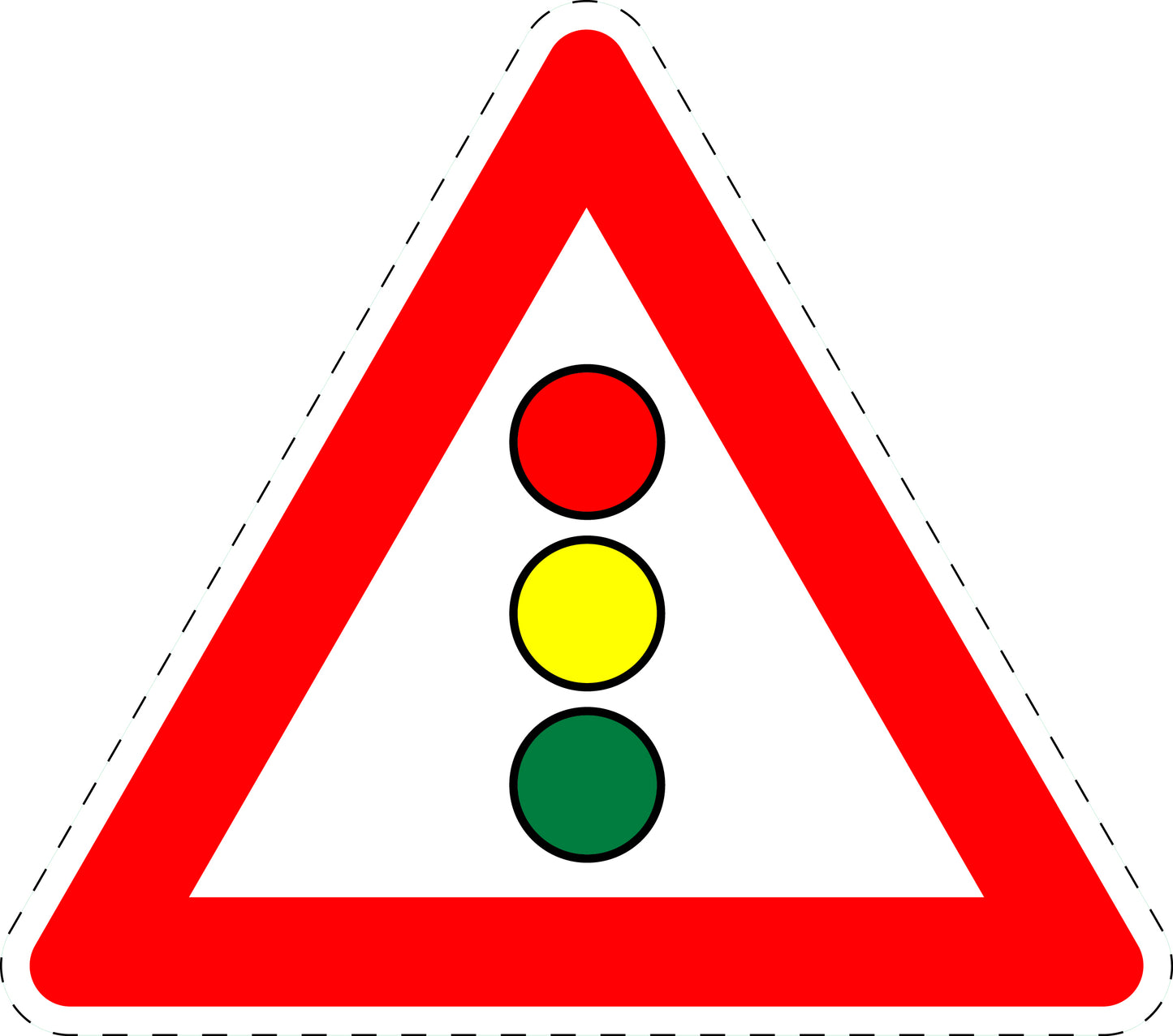 1 pièce panneau de signalisation "Feu de circulation" 2-15 cm F-Verk-131