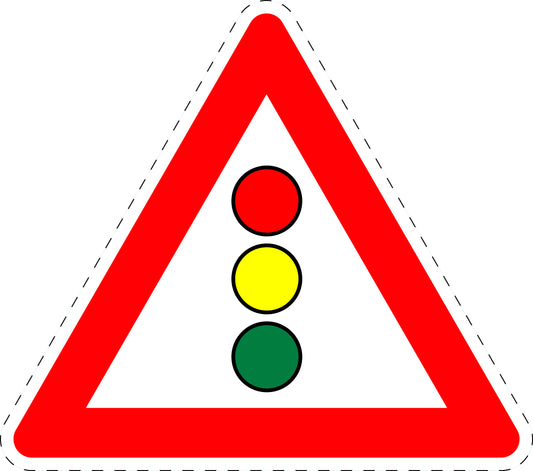 1 pièce panneau de signalisation "Feu de circulation" 2-15 cm F-Verk-131
