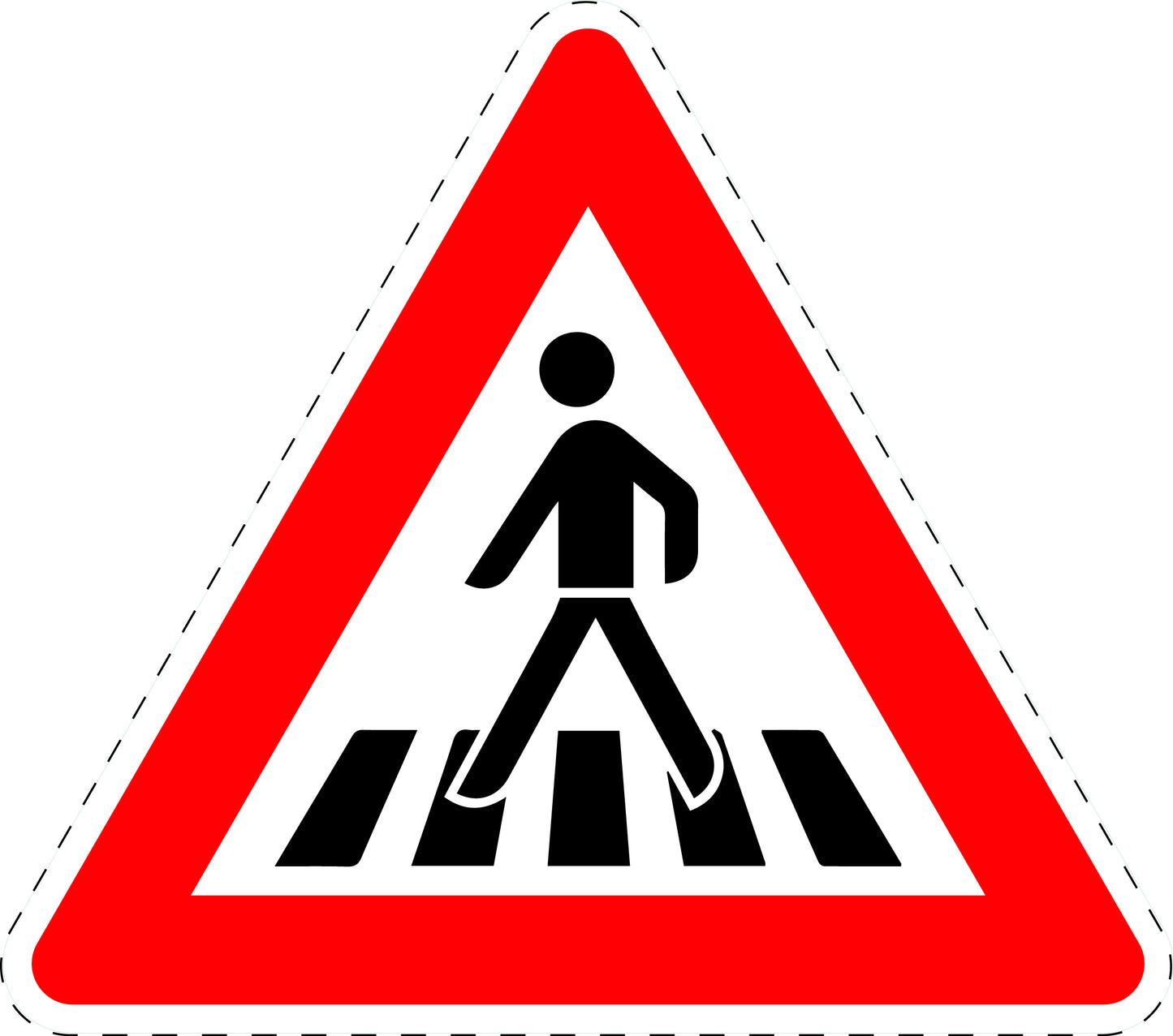 1 pièce panneau de signalisation "Passage piéton (installation droite)" 2-15 cm F-Verk-134-10