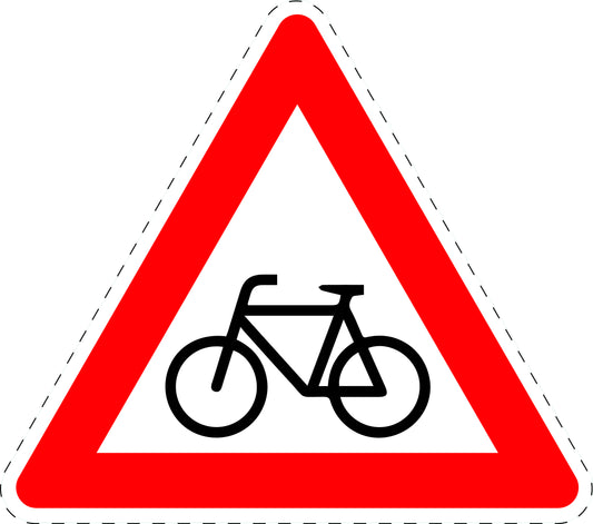 1 pièce panneau de signalisation "Cyclistes (installation droite)" 2-15 cm F-Verk-138-10