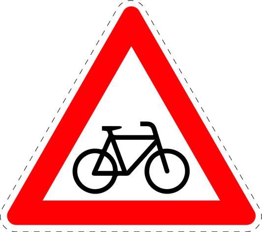 1 pièce panneau de signalisation "Cyclistes (installation gauche)" 2-15 cm F-Verk-138-20