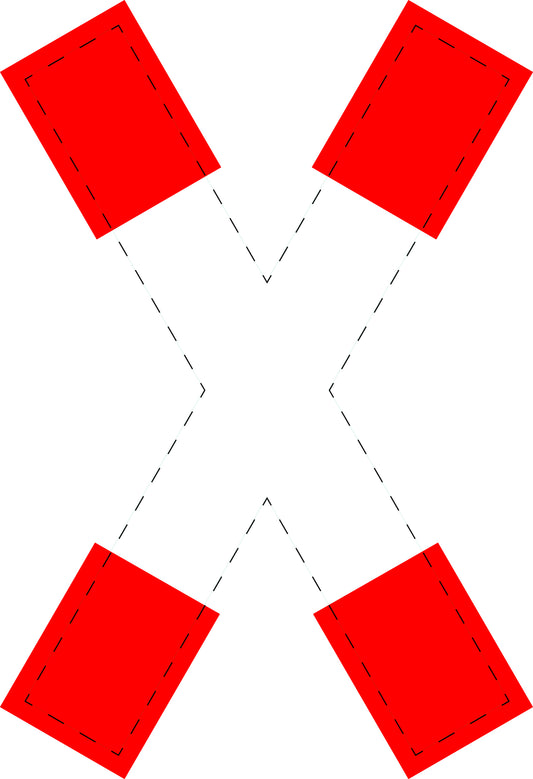 1 pièce panneau de signalisation "Croix de Saint-André" (passage à niveau) 20–70 cm F-Verk-201-50