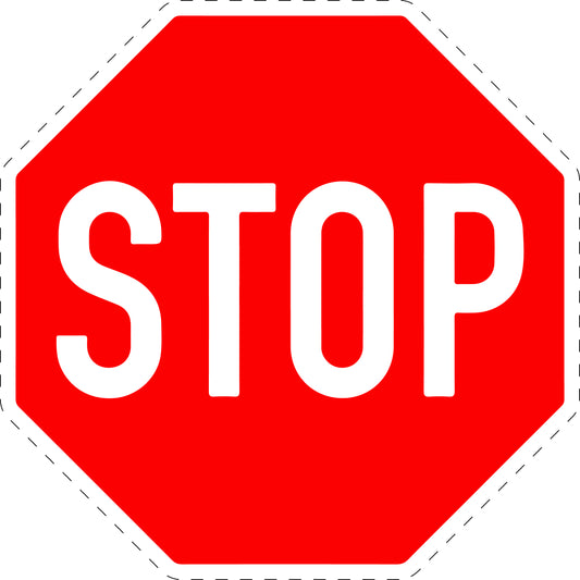 1 pièce panneau de signalisation "Stop ! Cédez le passage !" 2-15 cm F-Verk-206
