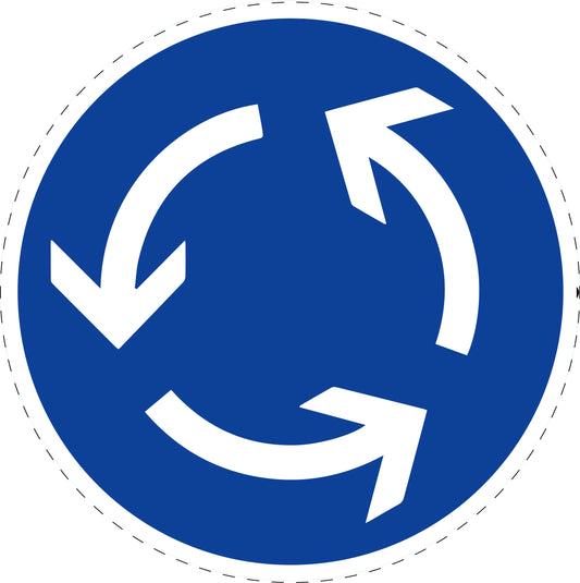 1 pièce panneau de signalisation "Priorité à droite à l'intersection" 20-70 cm - F-Verk-215