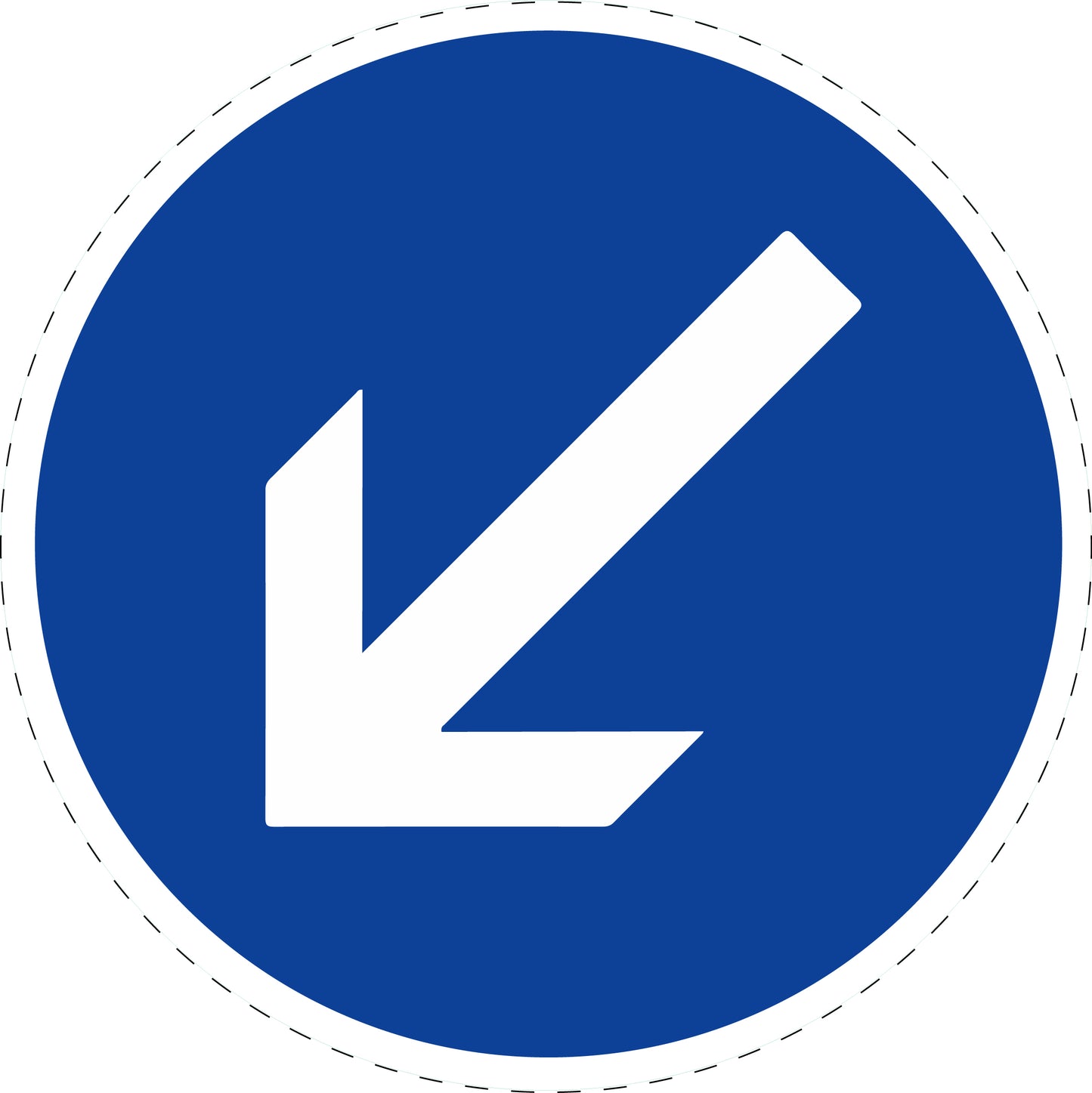 1 pièce panneau de signalisation "Dépassement par la gauche" (dépassement obligatoire à gauche) 2-15 cm F-Verk-222-10