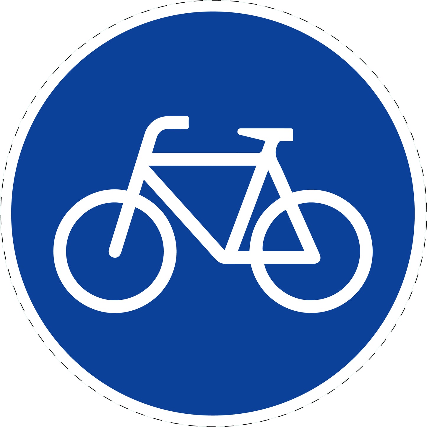 1 pièce panneau de signalisation "Piste cyclable uniquement" 20-70 cm - F-Verk-237