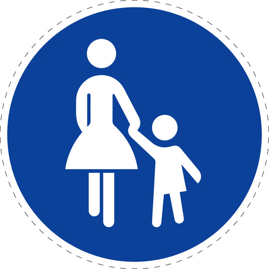 1 pièce panneau de signalisation "Chemin piéton uniquement" 2-15 cm - F-Verk-239