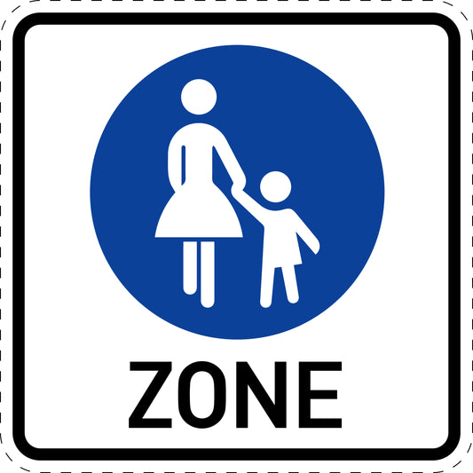 1 pièce panneau de signalisation "Début de zone piétonne" 20-70 cm - F-Verk-242