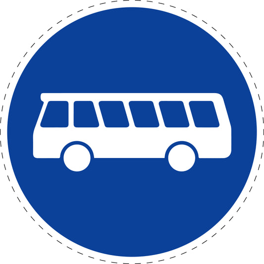 1 pièce panneau de signalisation "Voie réservée aux bus" 2-15 cm - F-Verk-245