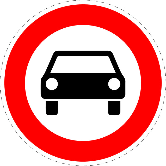 1 pièce panneau de signalisation "Interdiction aux véhicules motorisés (multi-essieux)" 2-15 cm - F-Verk-251