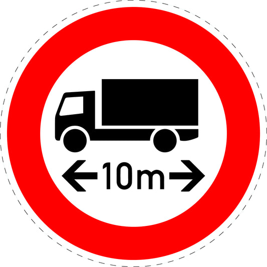 1 pièce panneau de signalisation "Longueur maximale" 20-70 cm - F-Verk-266