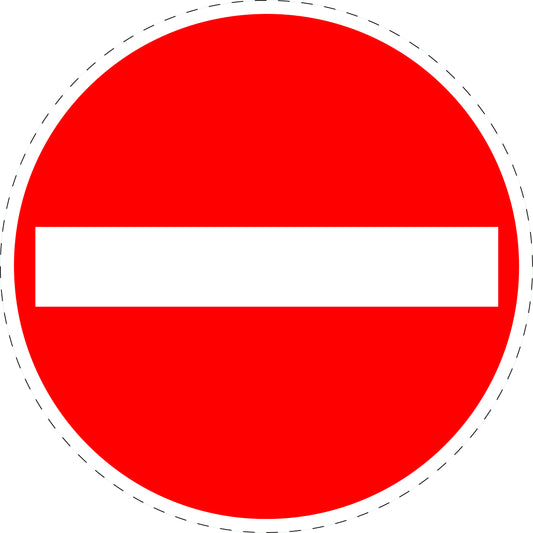 1 pièce panneau de signalisation "Sens interdit" 2-15 cm - F-Verk-267