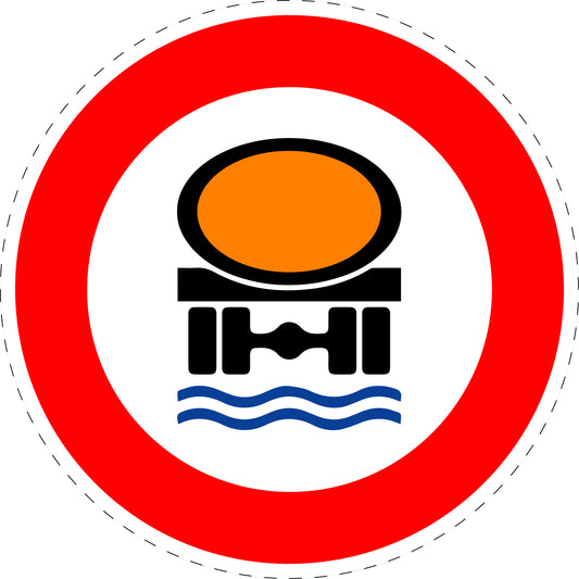 1 pièce panneau de signalisation "Interdiction aux véhicules transportant des liquides polluants" 2-15 cm - F-Verk-269