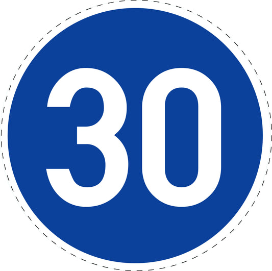 1 pièce panneau de signalisation "Vitesse minimale obligatoire" – 2-15 cm – F-Verk-275