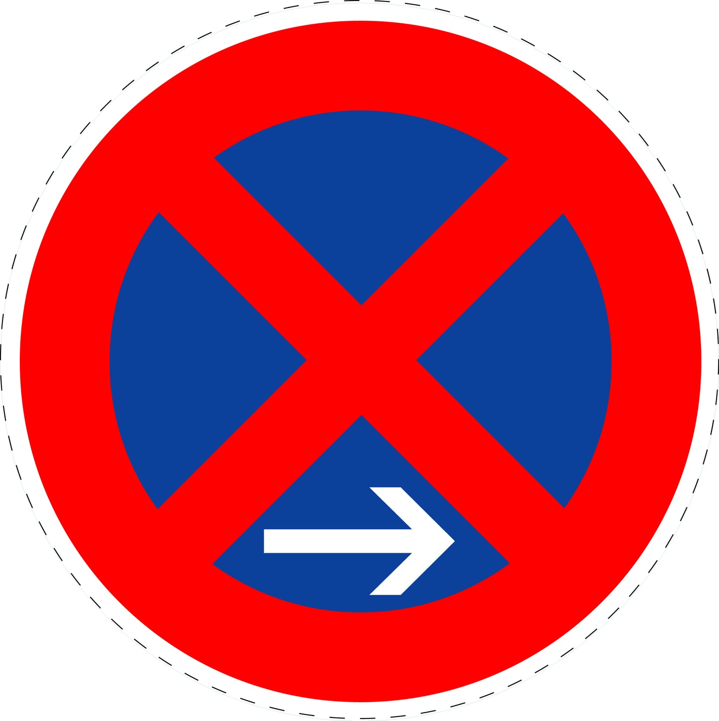1 pièce de panneau de signalisation "Stationnement interdit" 20–70 cm F-Verk-283-20
