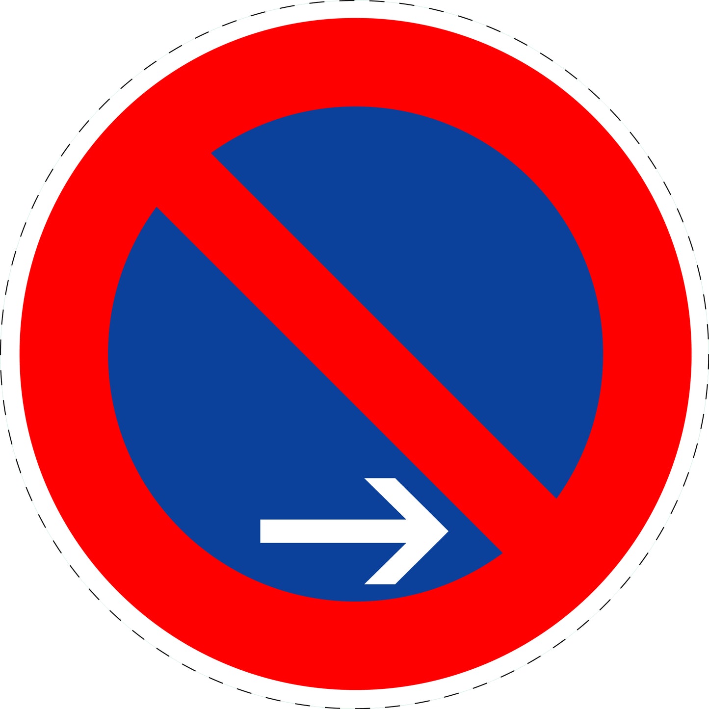 1 pièce de panneau de signalisation "Stationnement interdit" 2–15 cm F-Verk-286-20