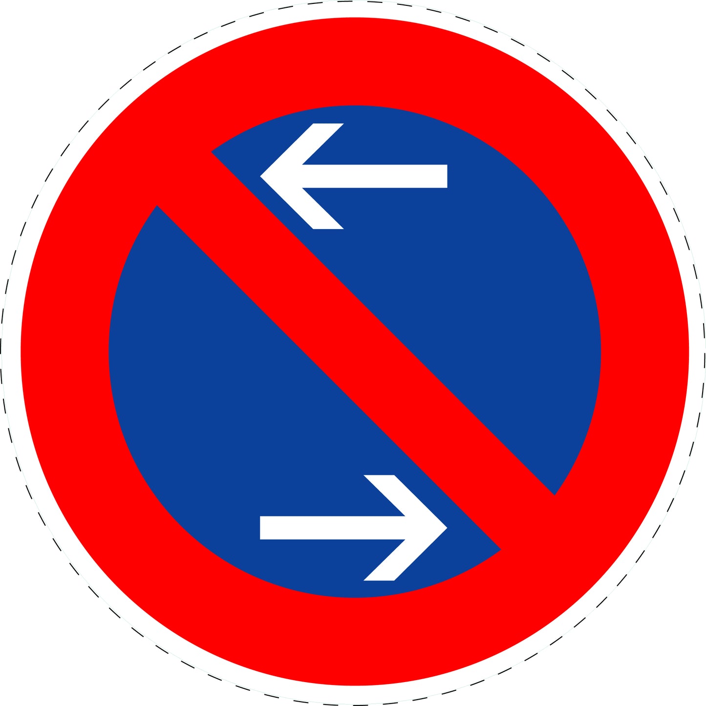 1 pièce de panneau de signalisation "Stationnement interdit" 2–15 cm F-Verk-286-30