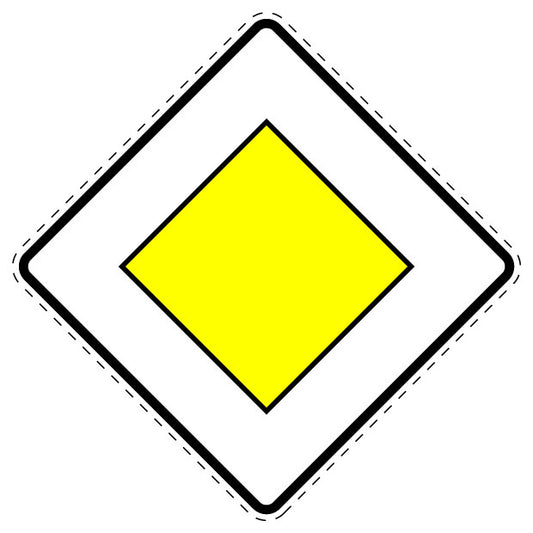 1 pièce de panneau de signalisation "Route prioritaire" 20–70 cm -F-Verk-306