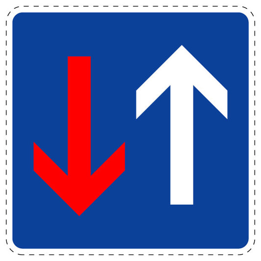 1 pièce de panneau de signalisation "Priorité sur la circulation venant en sens inverse" 20–70 cm -F-Verk-308