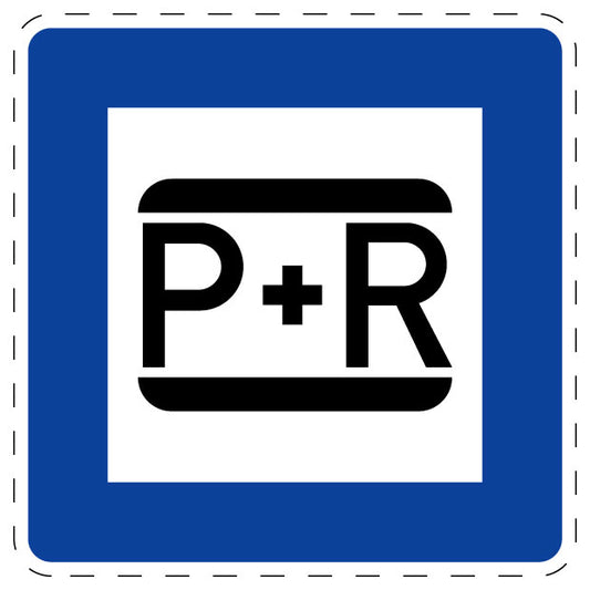 1 pièce de panneau de signalisation "Parking relais" 20–70 cm -F-Verk-316