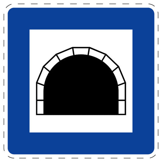 1 pièce de panneau de signalisation "Tunnel" 2–15 cm F-Verk-327