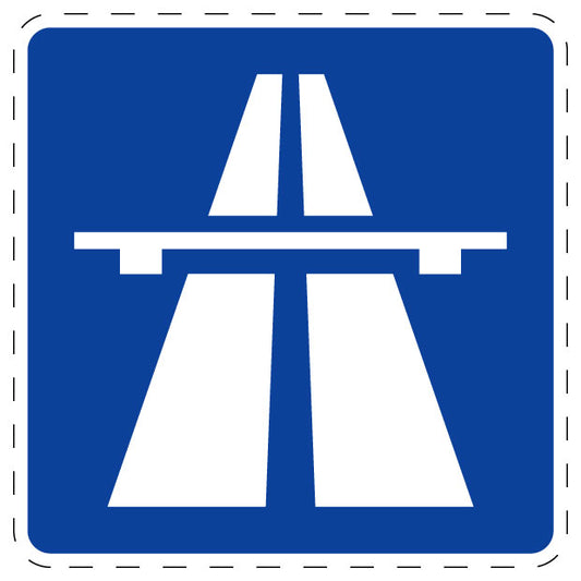 1 pièce de panneau de signalisation "Autoroute" 2–15 cm F-Verk-330