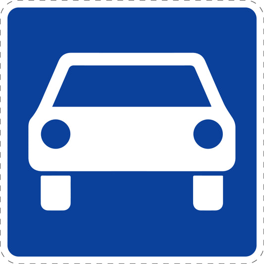 1 pièce de panneau de signalisation "Route réservée aux véhicules motorisés" 2–15 cm F-Verk-331