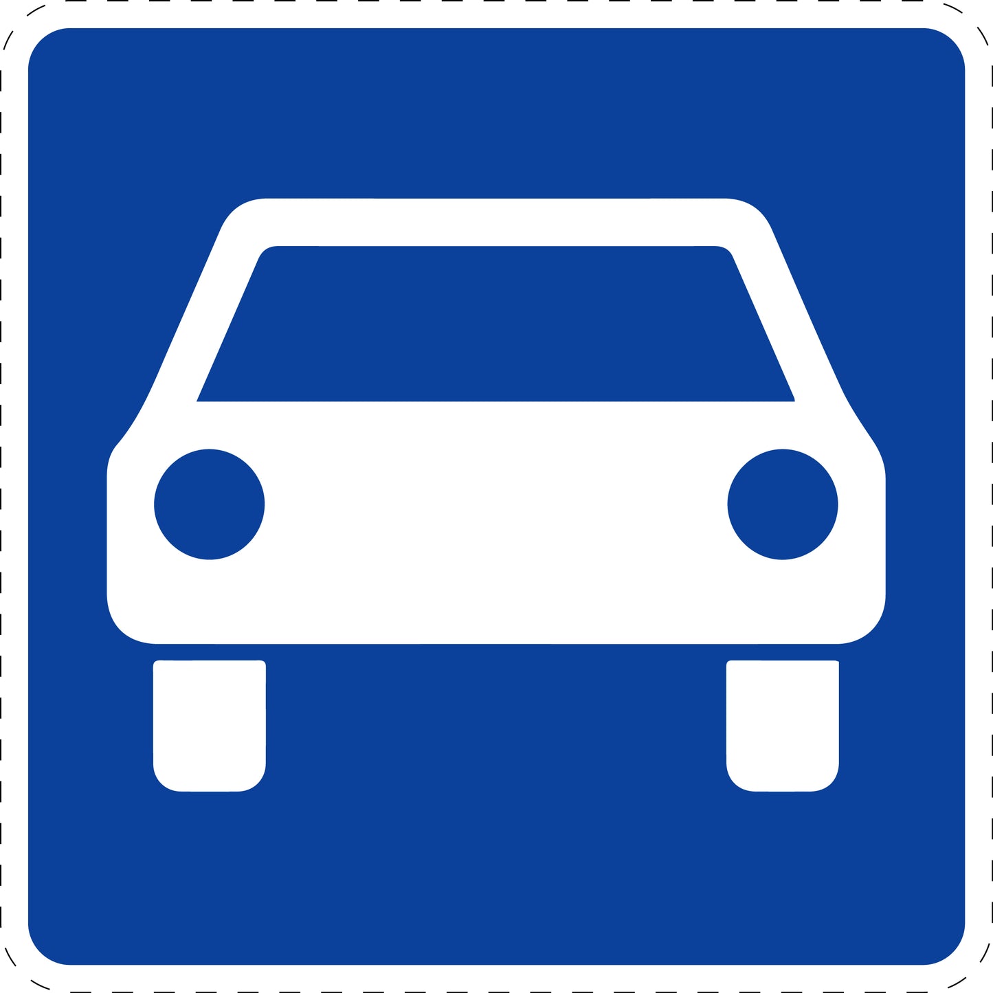 1 pièce de panneau de signalisation "Route réservée aux véhicules motorisés" 20–70 cm F-Verk-331