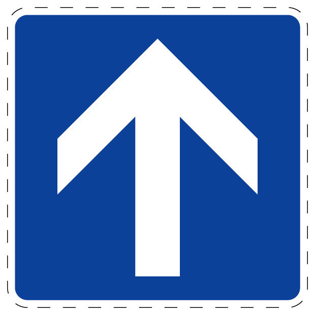 1 pièce de panneau de signalisation "Sens unique" 20–70 cm F-Verk-353