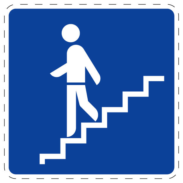 1 pièce de panneau de signalisation "Passage souterrain pour piétons" 2–15 cm F-Verk-355-10