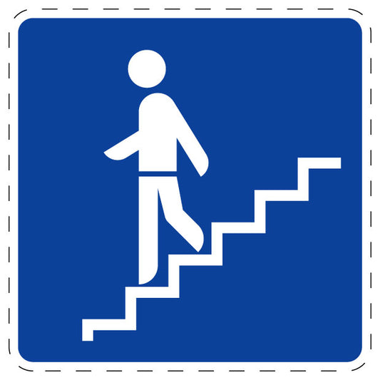 1 pièce de panneau de signalisation "Passage souterrain pour piétons" 2–15 cm F-Verk-355-10