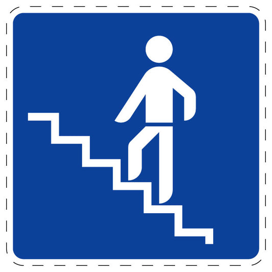 1 pièce de panneau de signalisation "Passerelle piétonne" 2–15 cm F-Verk-355-11