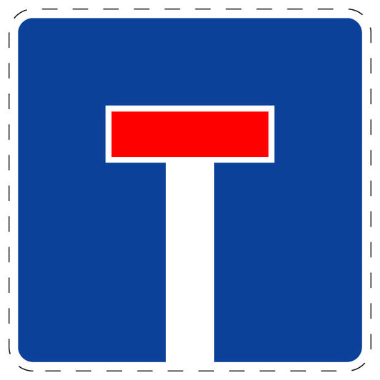 1 pièce de panneau de signalisation "Impasse" 20–70 cm F-Verk-357