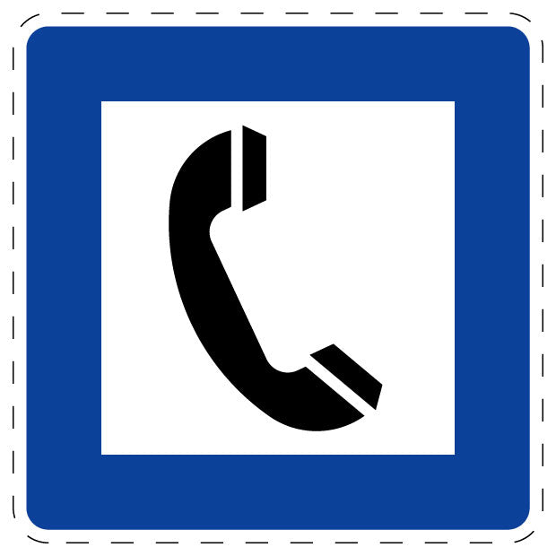 1 pièce de panneau de signalisation "Téléphone" 20–70 cm F-Verk-360-50