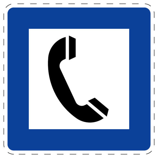 1 pièce de panneau de signalisation "Téléphone" 20–70 cm F-Verk-360-50