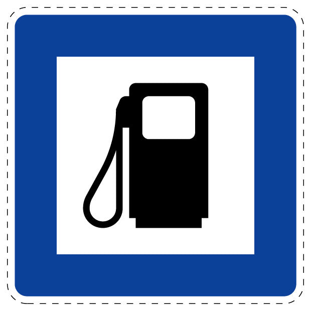 1 pièce de panneau de signalisation "Station-service" 2-15 cm LH-Verk-361-50