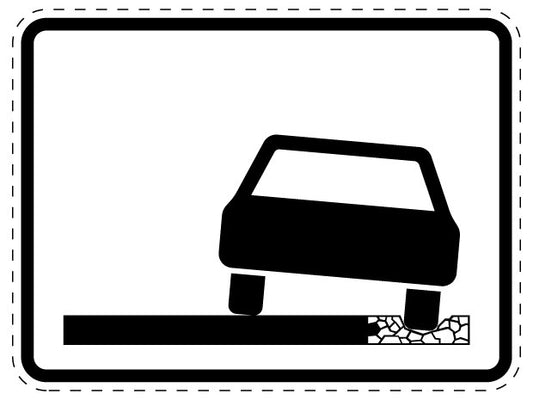 1 pièce de panneau de signalisation "Bande d'arrêt d'urgence non praticable pour les véhicules à plusieurs voies" 2-15 cm F-Verk-388