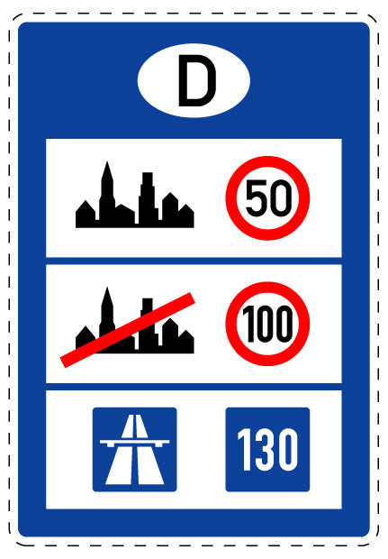 1 pièce de panneau de signalisation "Panneau d'information aux points de passage frontaliers sur autres routes" 2-15 cm F-Verk-393