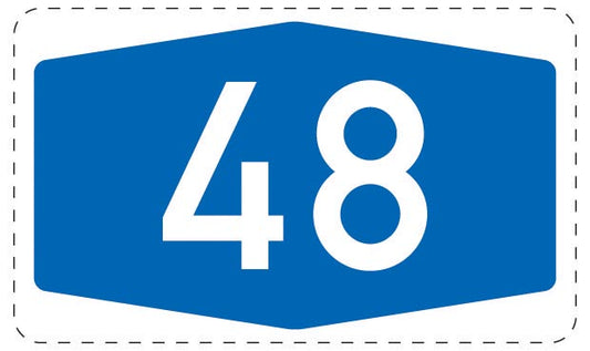 1 pièce de panneau de signalisation 2-15 cm F-Verk-405