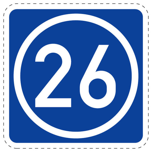 1 pièce de panneau de signalisation 2-15 cm F-Verk-406