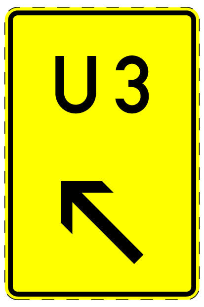 1 pièce de panneau de signalisation 20-70 cm F-Verk-455-12